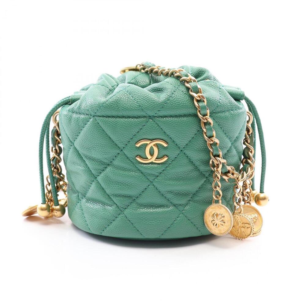 Chanel Matelassé Mini Bucket Drawstring Shoulder Bag/Handbag, Caviar Leather ...